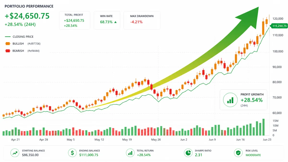 XTB Logica 920 — gráfico de crecimiento de beneficios